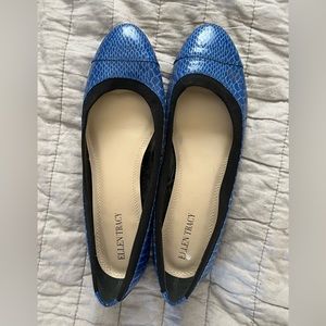 Ellen Tracy blue ballet flats size 8.5 excellent condition
